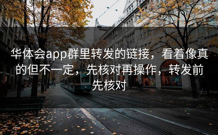 华体会app群里转发的链接，看着像真的但不一定，先核对再操作，转发前先核对